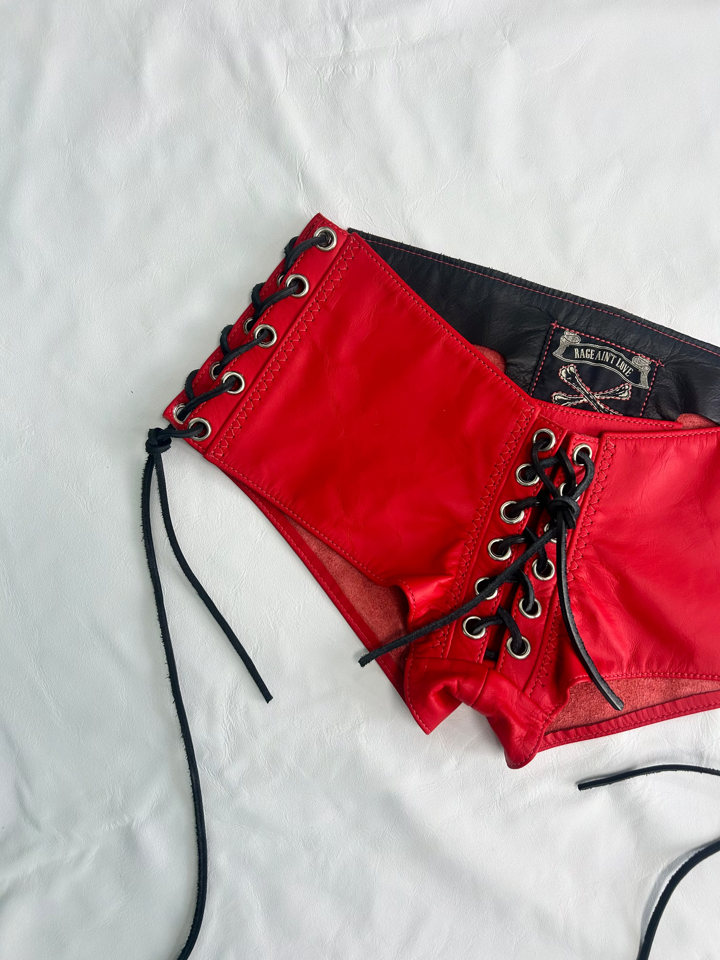 Fire engine red micro shorts