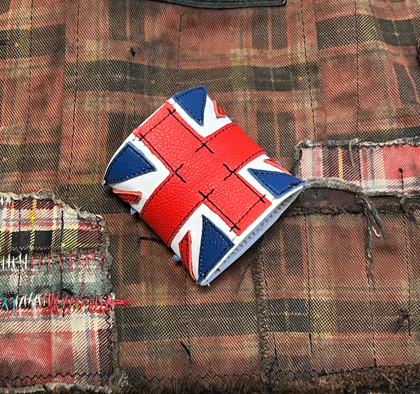 Union Jack leather cuff