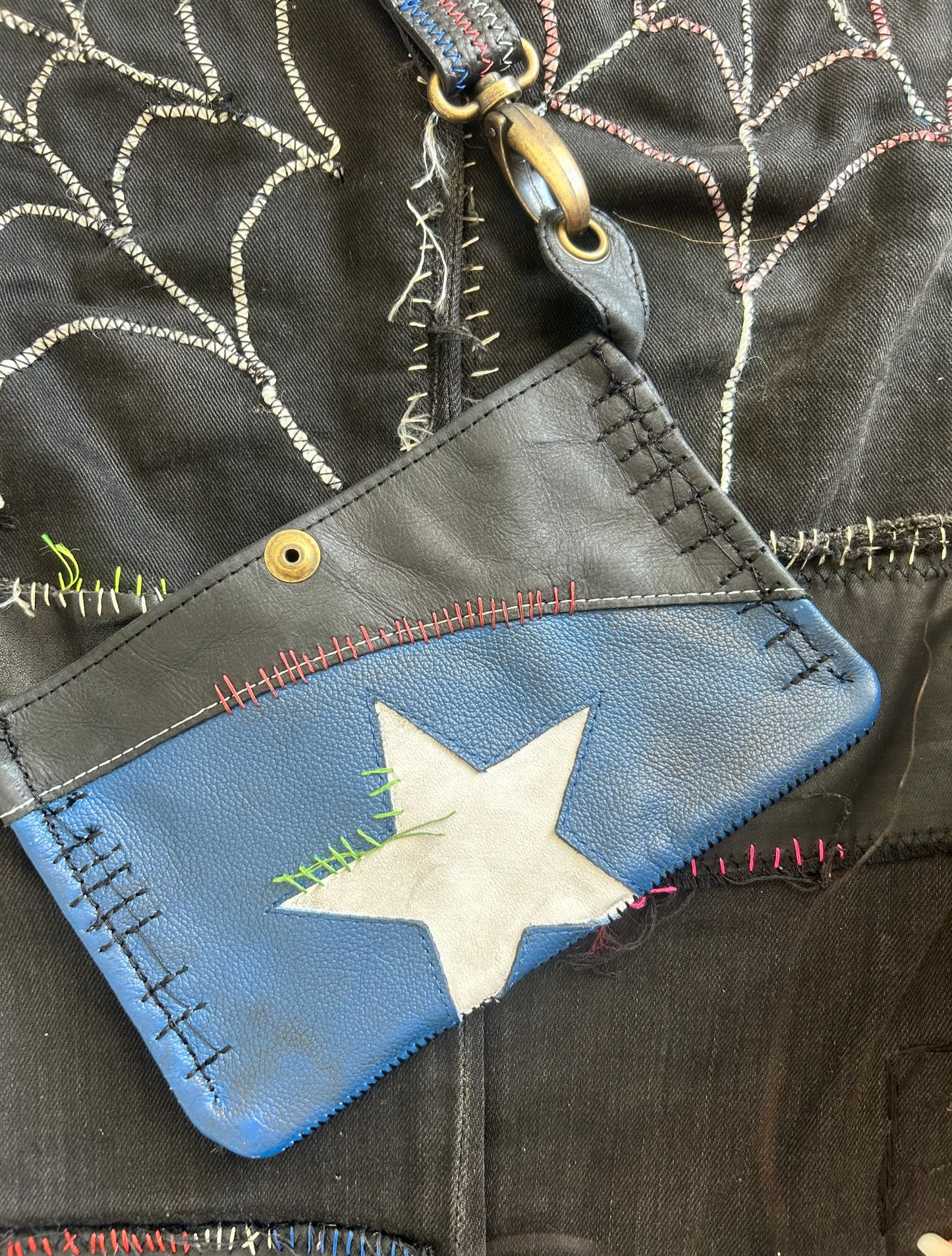 Stars & Stripes leather satchel