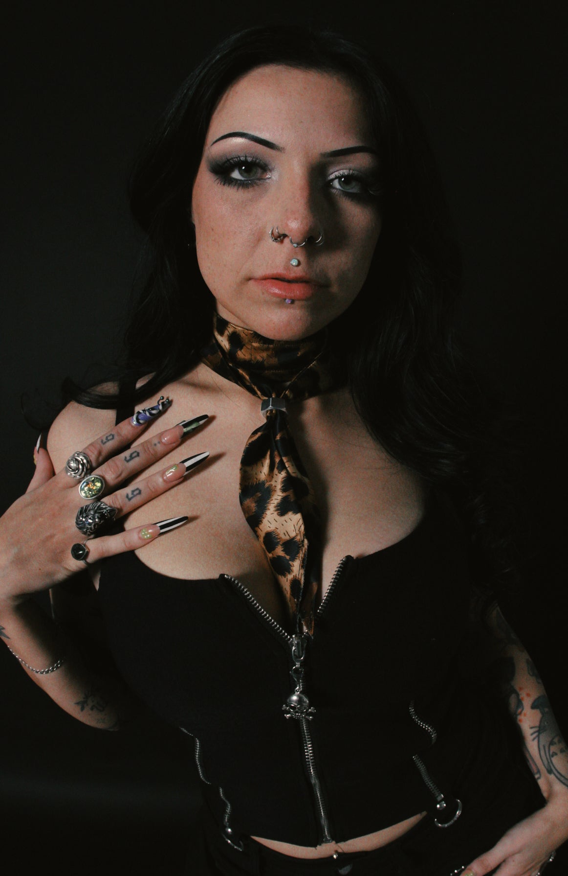 Dark Leopard Print Cravat | Sir Tom Baker