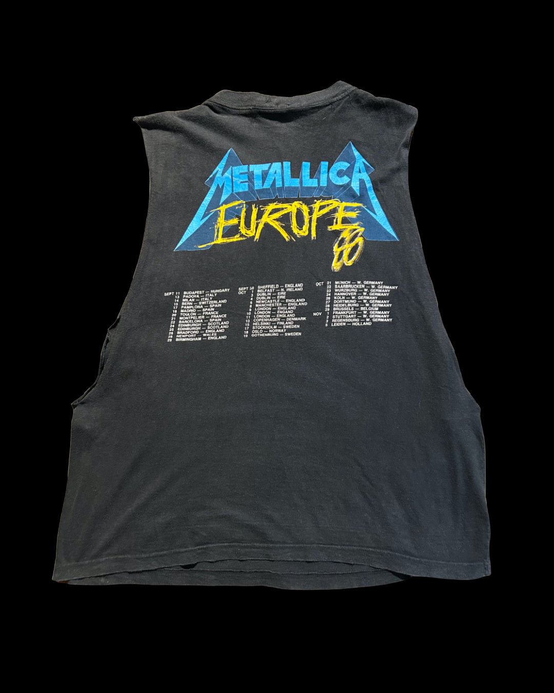 Metallica 1988 And Justice For All tour tee