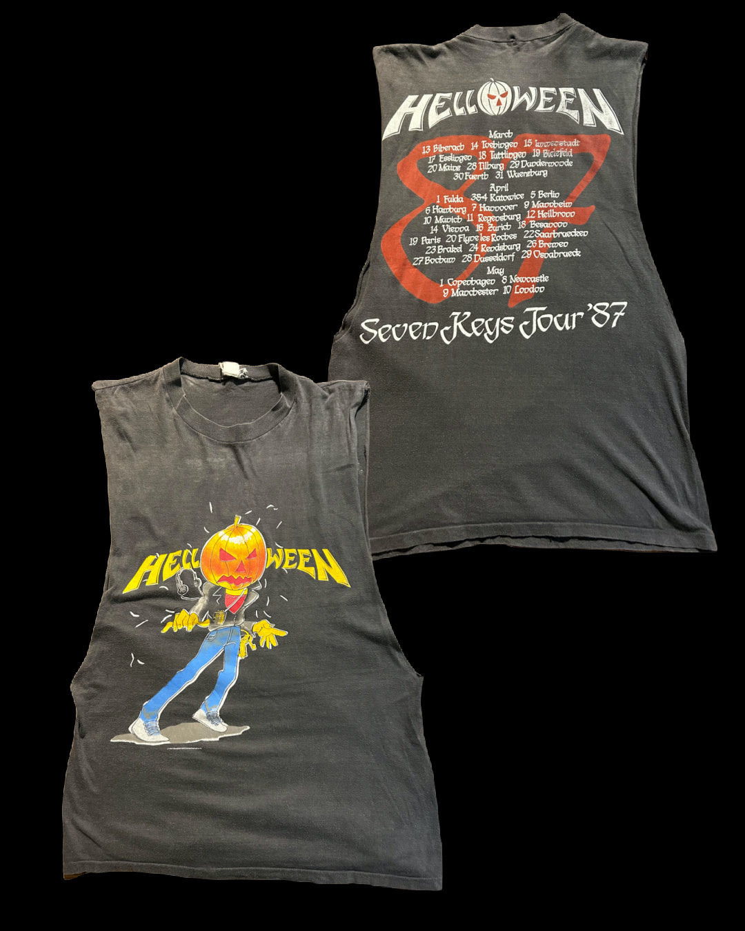 Helloween 1987 Seven Keys tour tee