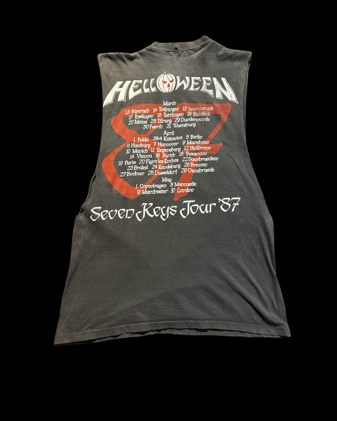 Helloween 1987 Seven Keys tour tee