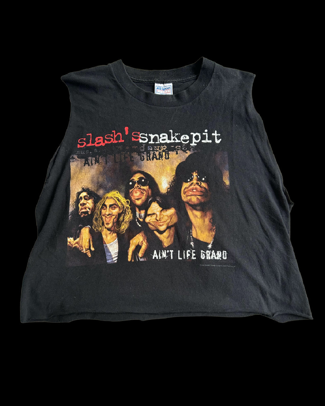 Slash's Snakepit 2000 Ain't Life Grand cropped tour tee