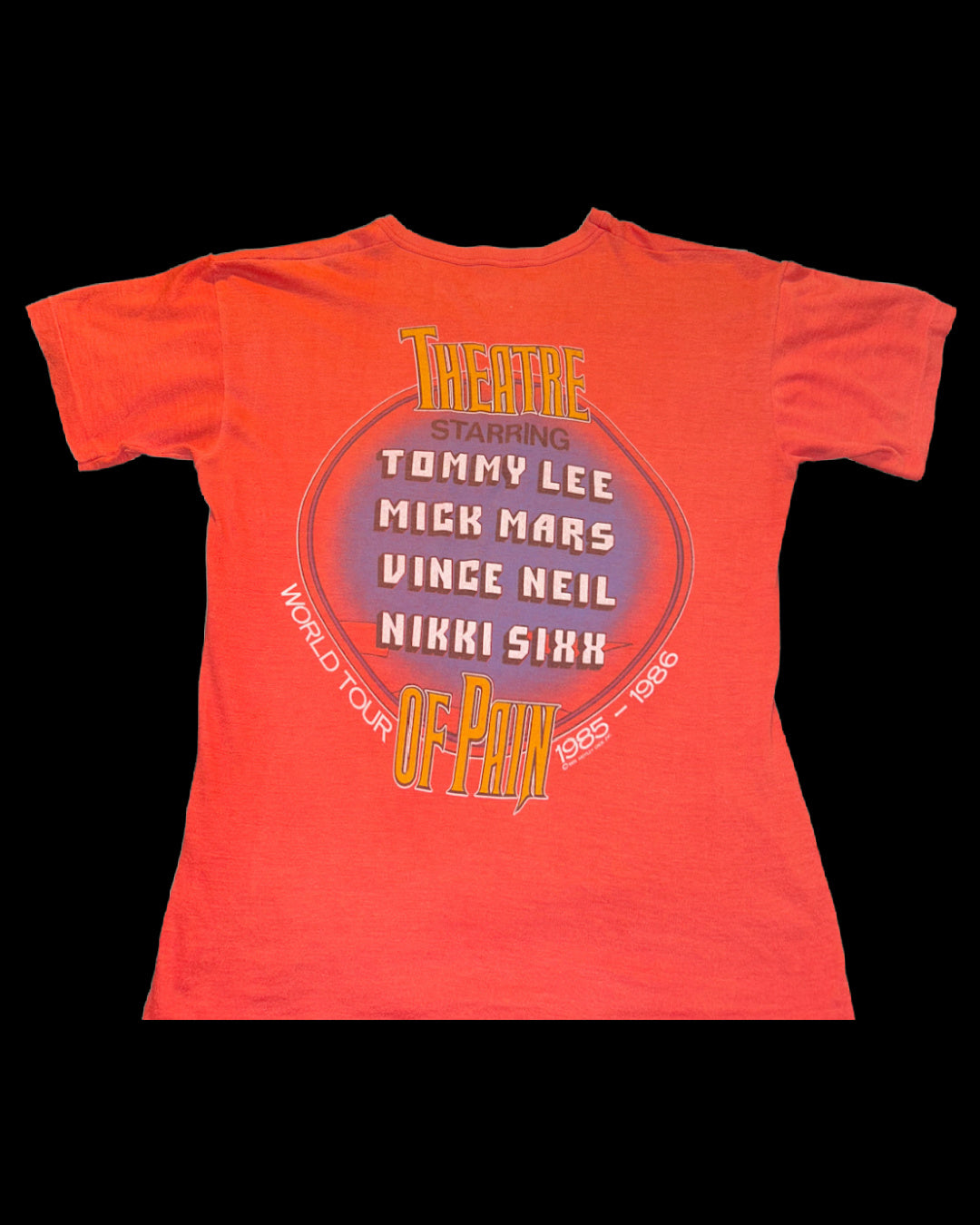 Motley Crue 1985-86 Theatre of Pain tour tee