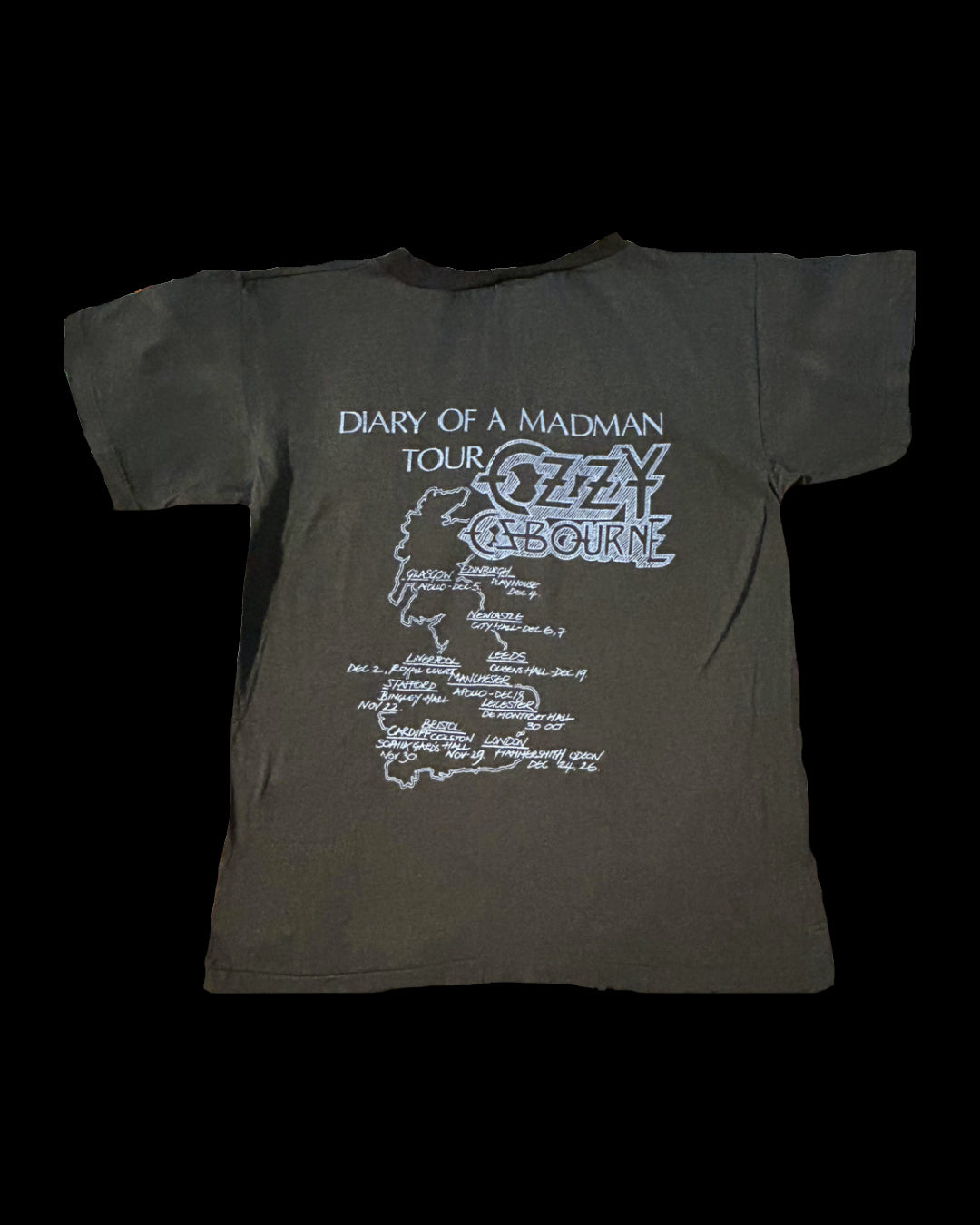 Ozzy Osbourne 1981 Diary of a Madman UK tour tee