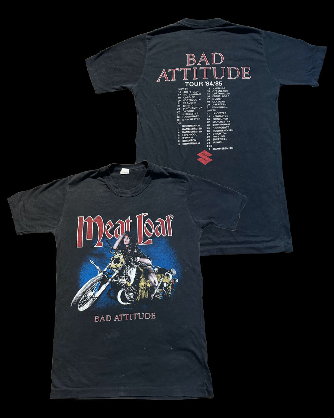 Meat Loaf 1984/85 Bad Attitude UK tour tee