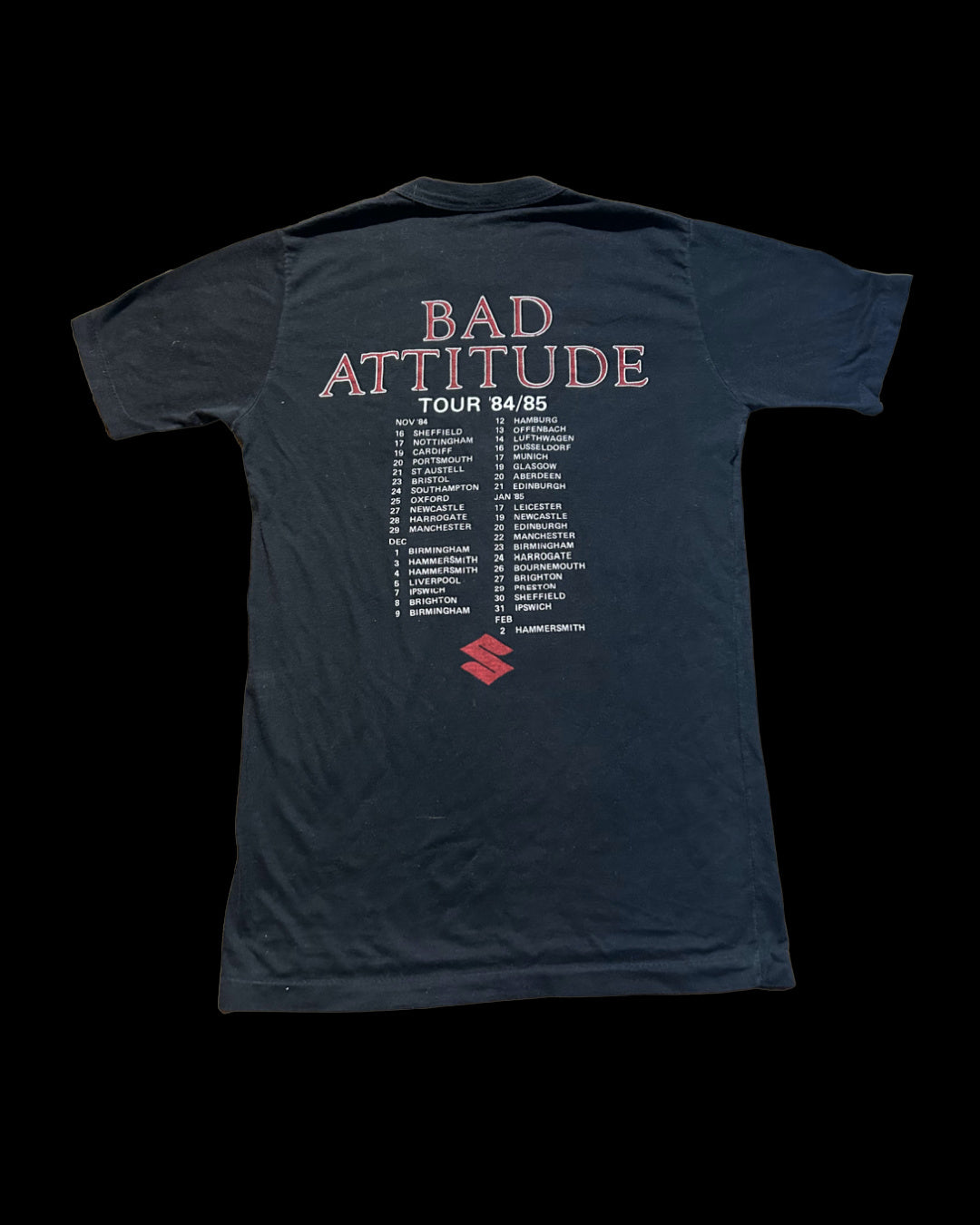 Meat Loaf 1984/85 Bad Attitude UK tour tee