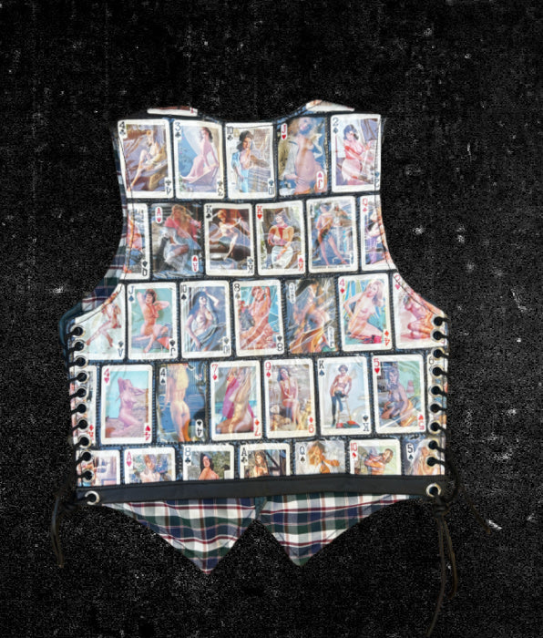 Pin-up playing card waistcoat