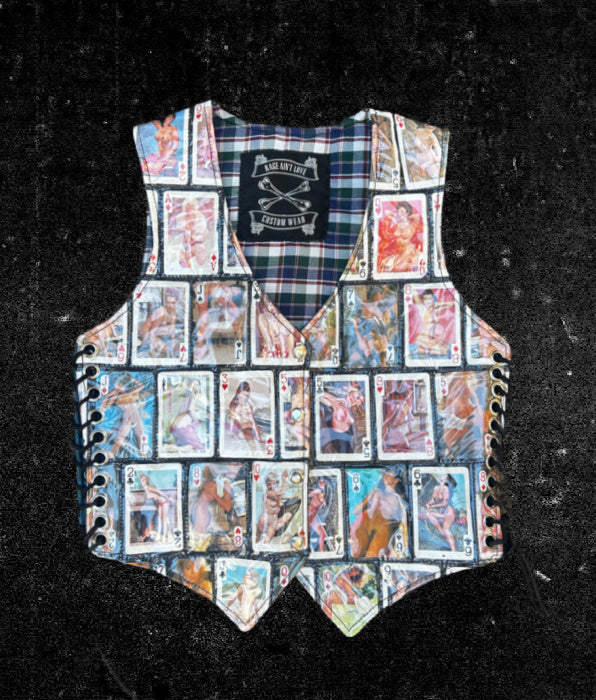 Pin-up playing card waistcoat