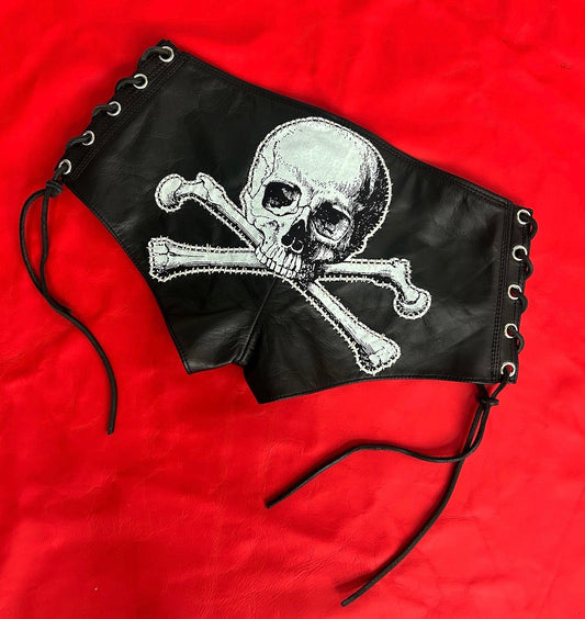 Skull and crossbones micro shorts