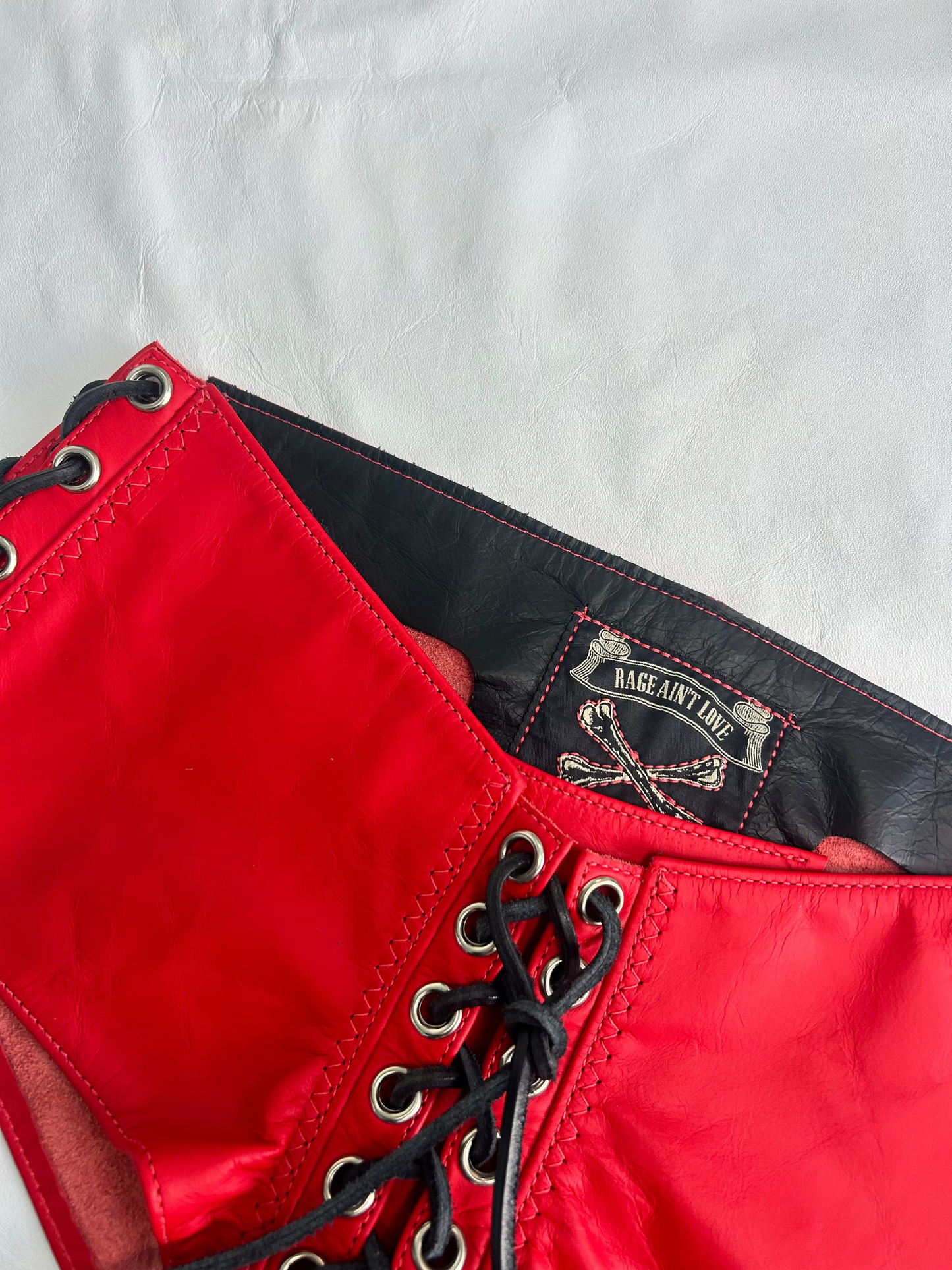 Fire engine red micro shorts