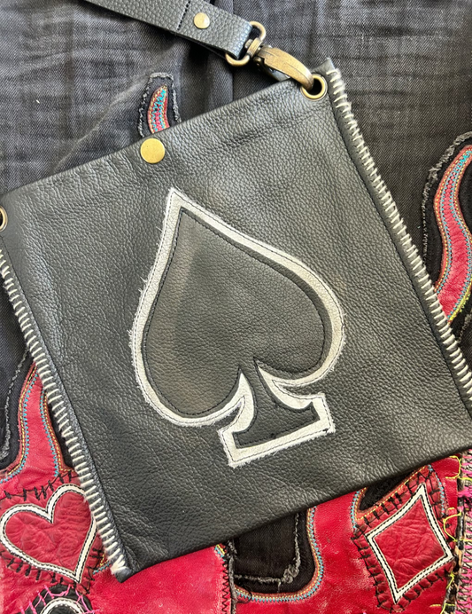 Ace of spades leather bag