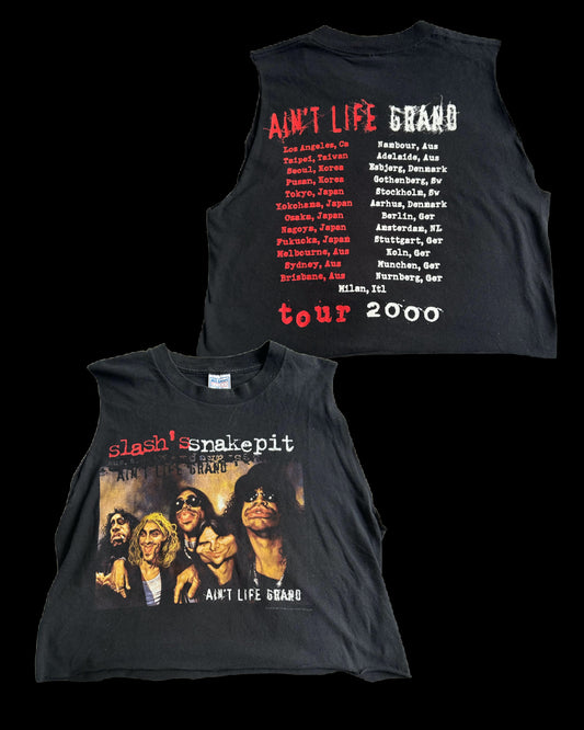 Slash's Snakepit 2000 Ain't Life Grand cropped tour tee